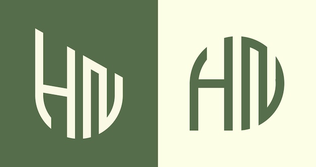 Creative simple iniziali HN Logo Designs Bundle