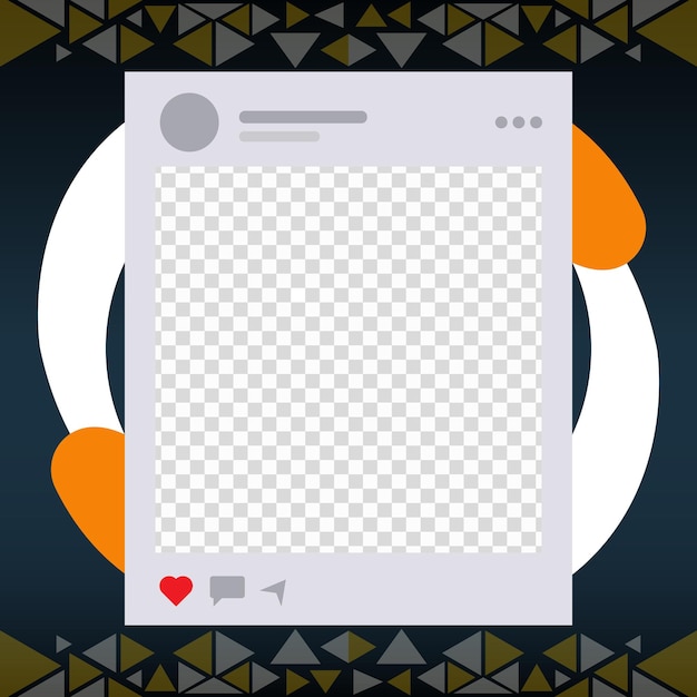 Creative Social Media Post Frame con disegno di confine geometrico