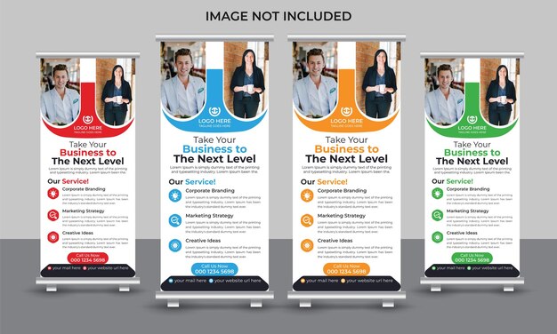Creativo business roll up banner design standee pull up signage retractable banner template