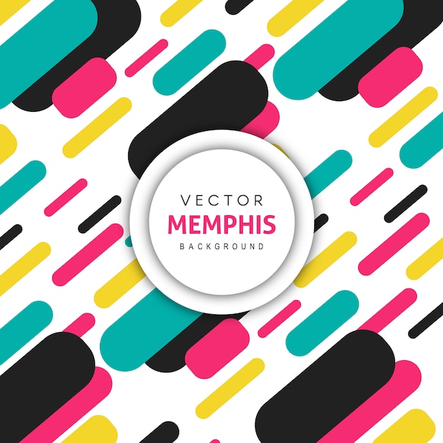 Creativo colorato Memphis Pattern Background