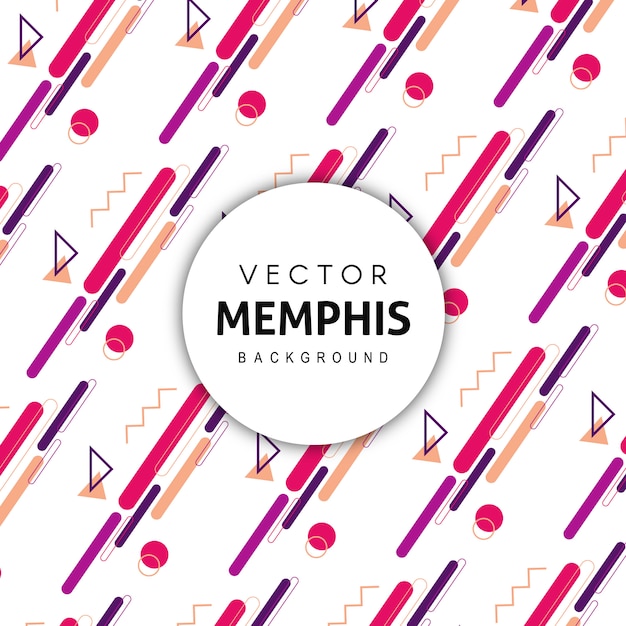 Creativo colorato Memphis Pattern Background