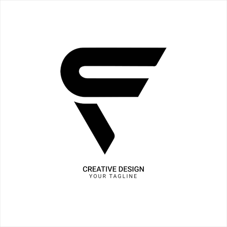 Vettore creativo lettera f linea unica modello artistico piatto iniziale elegante design del logo del marchio moderno