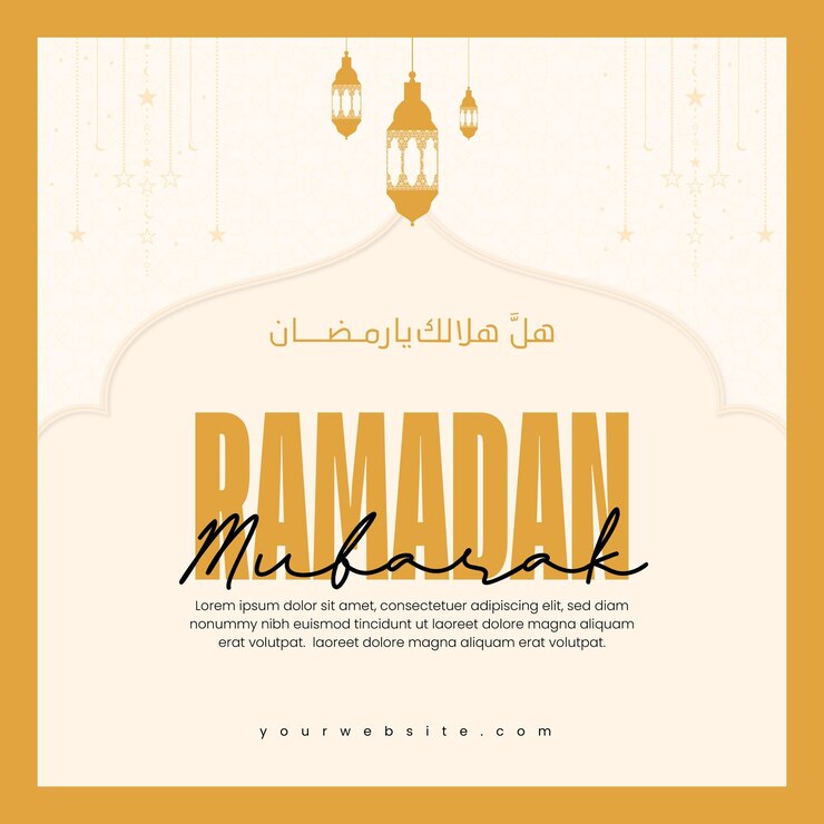 Vettore creativo ramadan kareem luxury modello di post sui social media