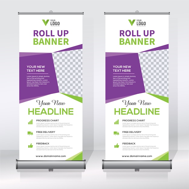Creativo rimboccarsi modello di banner design