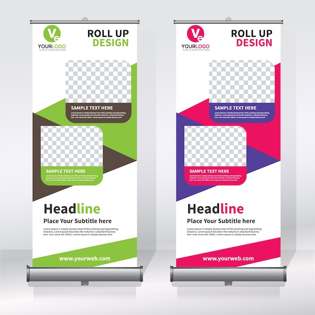 Creativo rimboccarsi modello di banner design