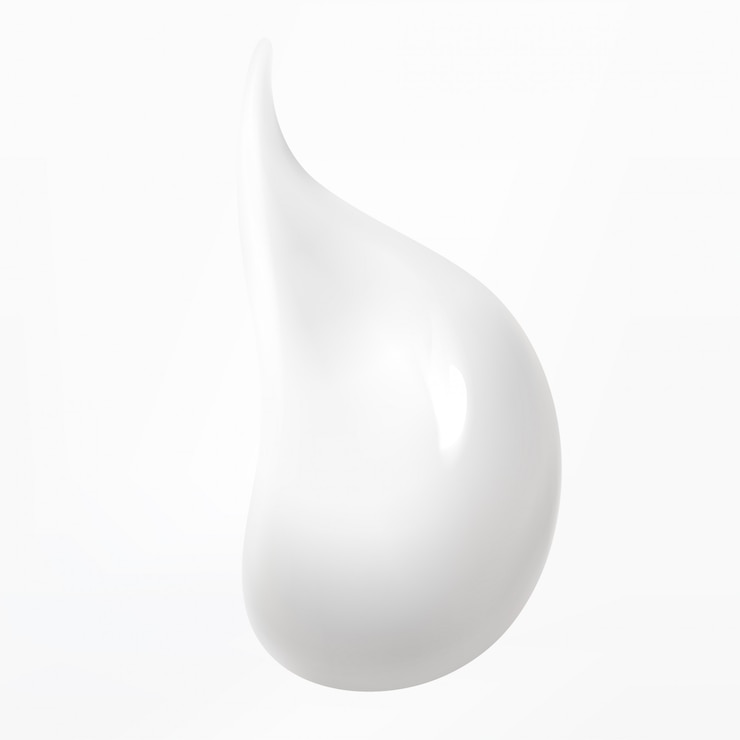 Vettore crema bianca, illustrazione realistica.