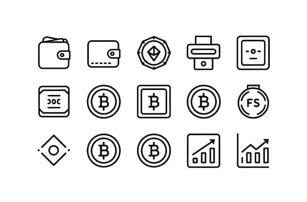 Criptovaluta e icone finanziarie