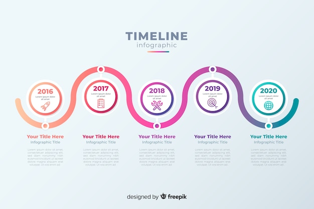 Cronologia infografica professionale