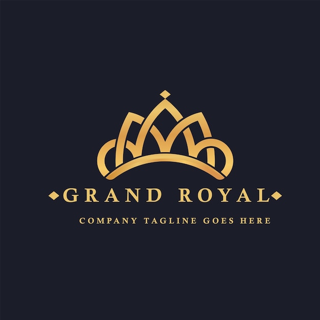 Crown Luxury Royal Logo per gioielli Wedding Hotel o Fashion