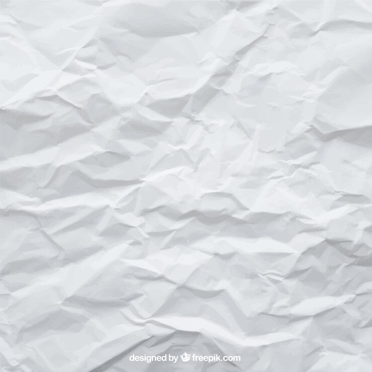 Vettore crumpled sfondo foglio bianco