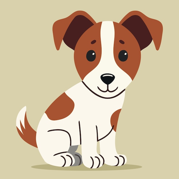 Cuccioli Jack Russell cani illustrazione piatta illustrazione vettoriale isolata