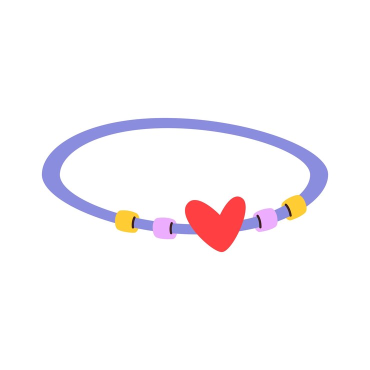 Cuccioli semplici per bambini braccialetto collana isolata su uno sfondo bianco gioielli per bambini
