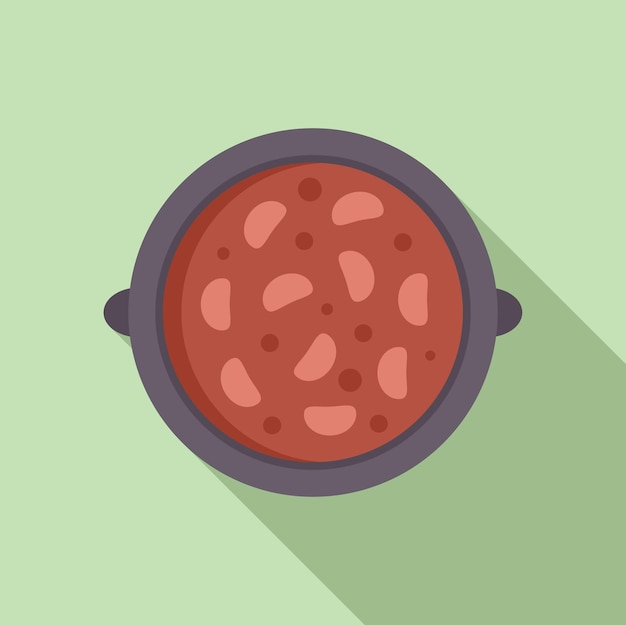 Cucina di zuppa di fagioli al vapore in illustrazione in pentola