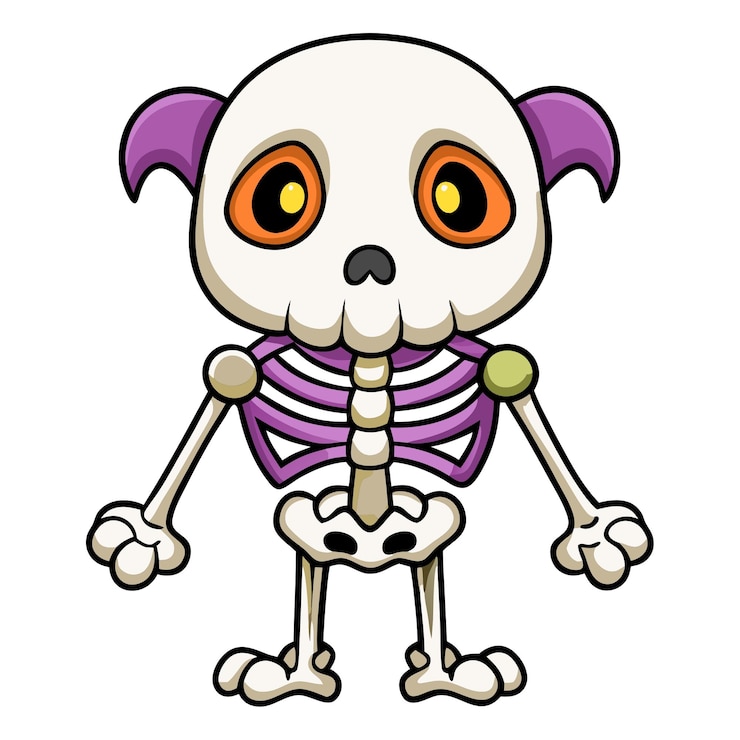 Vettore cucina halloween bone prop vector cartoon illustrazione per spooky design art festive tshirt design