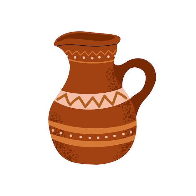 Cucina in ceramica marrone rustica con motivi Illustrazione di utensili da cucina in stile popolare