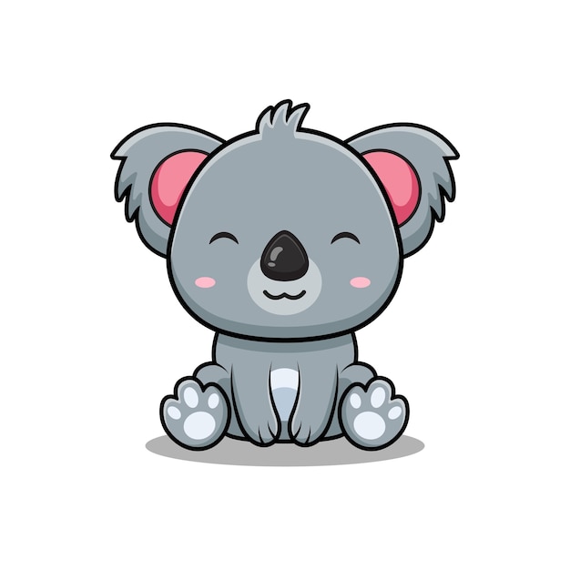 Cucino koala è seduto cartone animato clip art illustrazione
