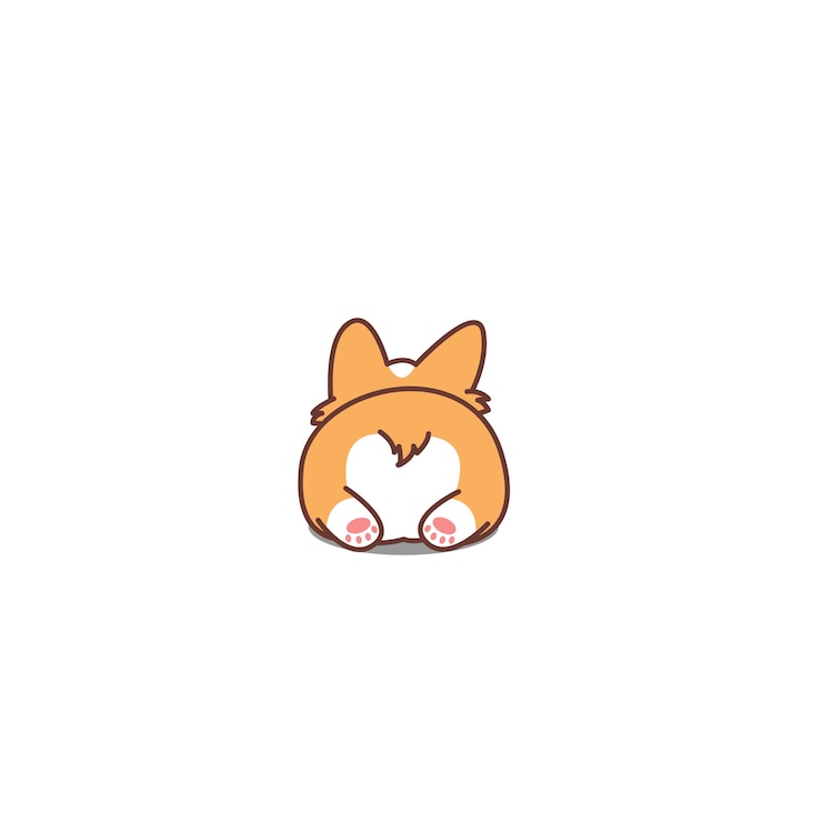 Vettore culo di corgi carino