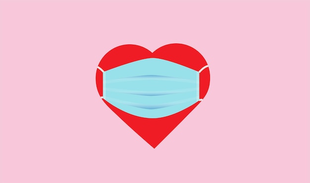 Cuore con maschere Illustrazione di amore