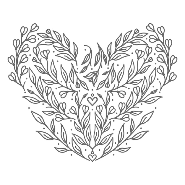 cuore floreale astratto bello e bello