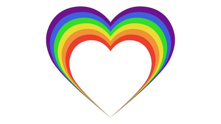 Vettore cuore lgbt