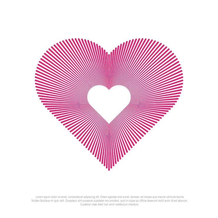 Vettore cuore minimalista