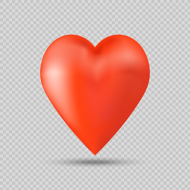 Cuore realistico. Giorno d'amore.Illustrazione vettoriale