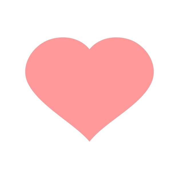 Cuore rosa simbolo dell'amore Illustrazione isolata su sfondo bianco