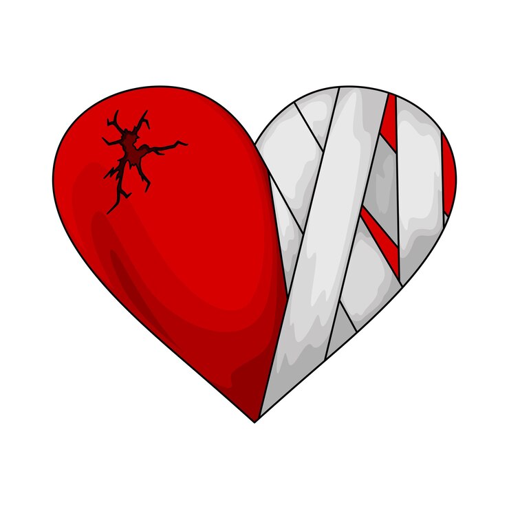Vettore cuore spezzato