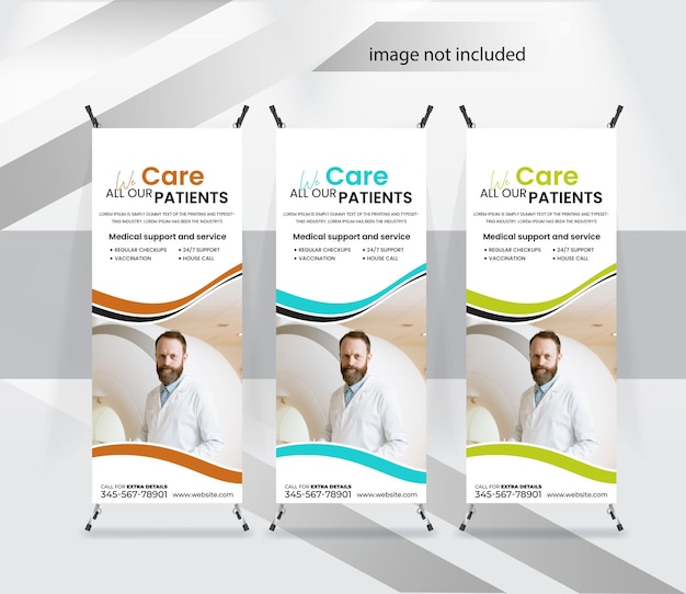 Cura medica e assistenza sanitaria Awesome X Banner Stands modello di progettazione