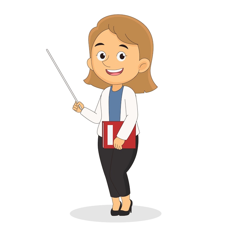 Vettore curriculum clipart insegnante insegnante femminile