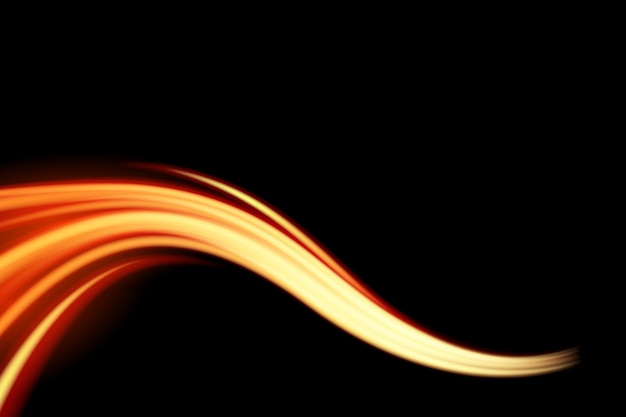 Curva luminosa effetto luminoso sul nero