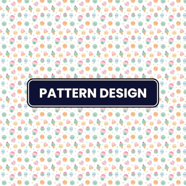Cute and Colorful Kawaii Dessert Pattern