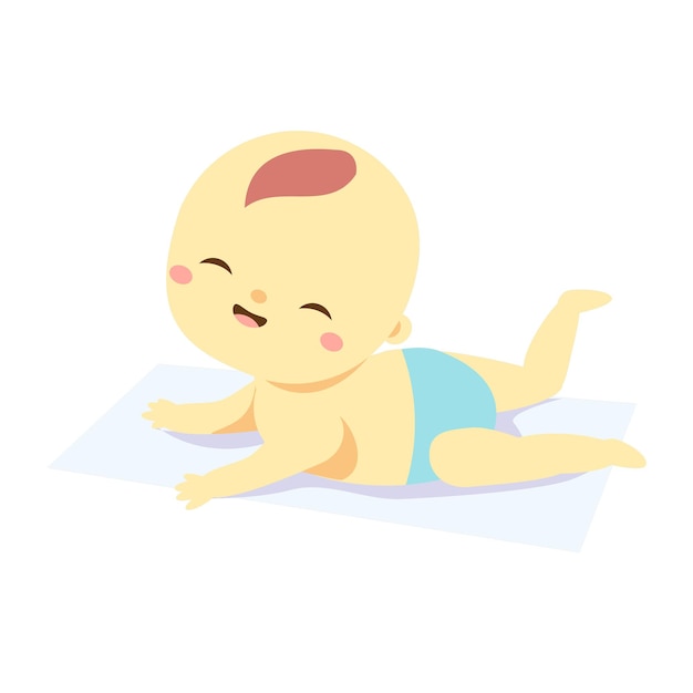 Cute baby Happy toddler sorridente Neonato ragazzino che riposa