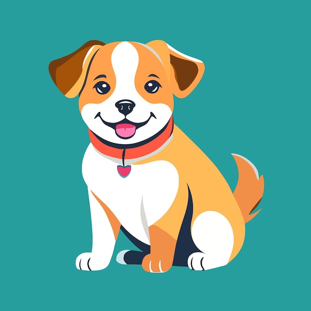 Cute dog clipart design happy puppy vector illustration design