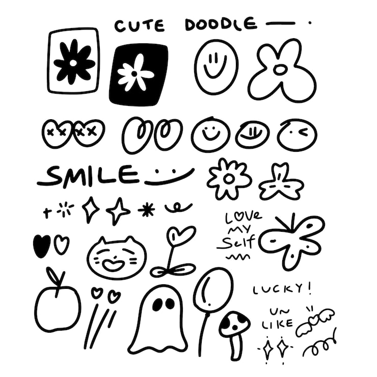 Vettore cute doodles elemento di progettazione per i modelli