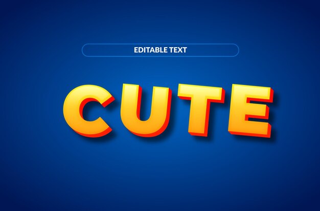 Cute Editable Text Effect Illustrator Layer Style