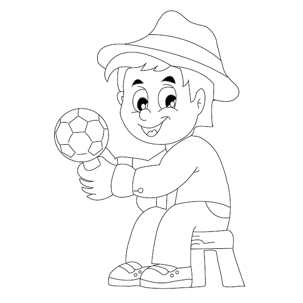 Cute Line Art Coloring book pagesillaustration