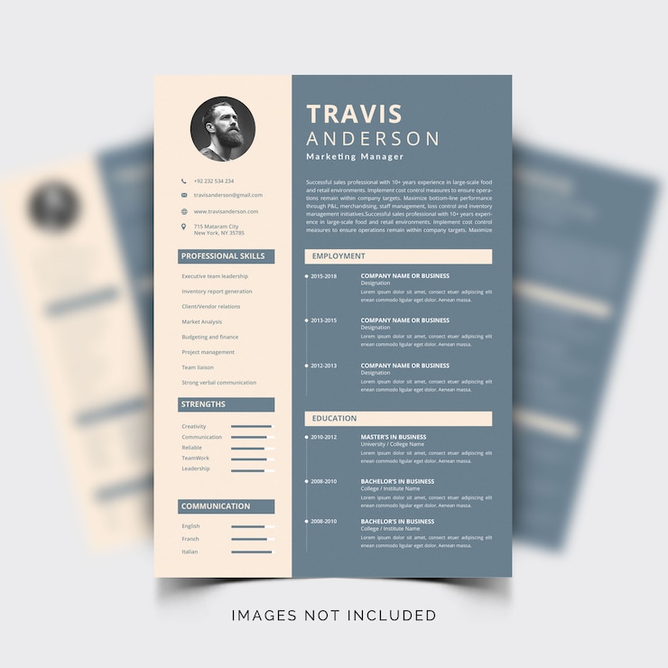 Vettore cv mockup