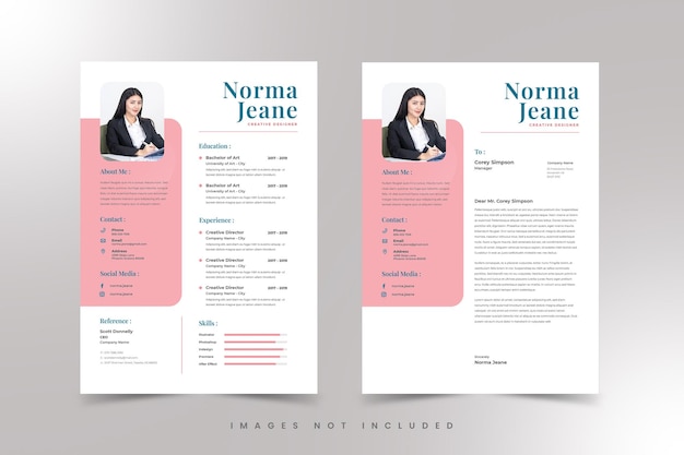 CV modello curriculum vitae premium vector