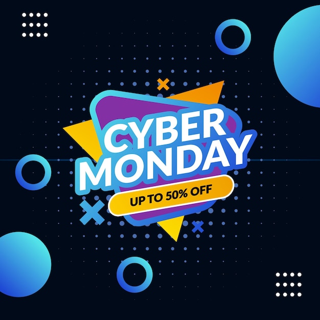 Cyber lunedì poster banner sfondo per il vostro bussines