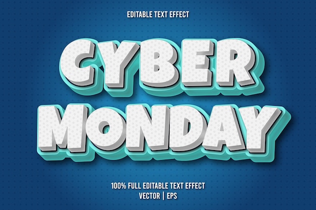 Cyber Monday effetto testo modificabile in stile fumetto