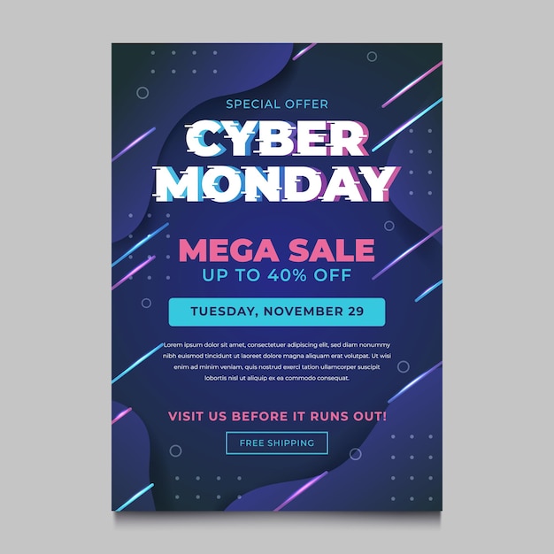 Cyber monday sale poster