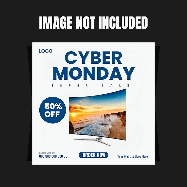 Vettore cyber monday super sale banner design social media post design