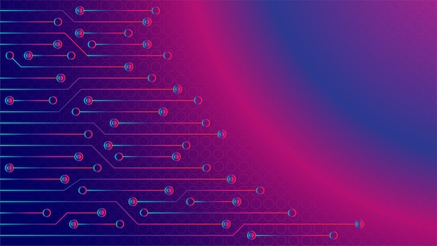 Cyberpunk Circuit Board Background Design Template Tecnologia astratta illustrazione vettoriale SciFi PCB Trace Data Transfer Design Concept