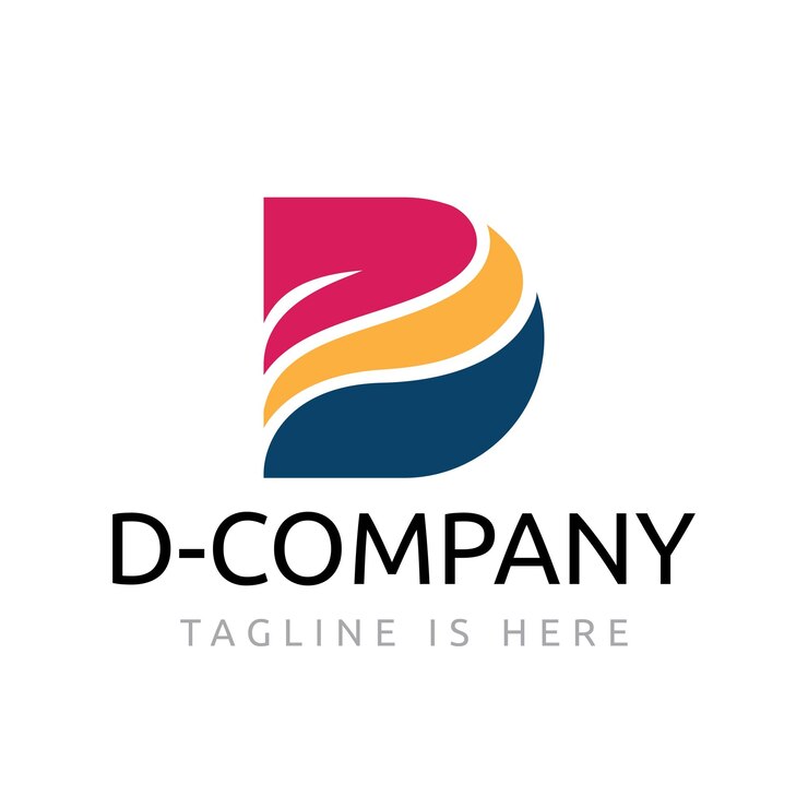 D Letter Alphabet Business Company Swoosh Abstract Logo Template (Template di logo astratto della società)