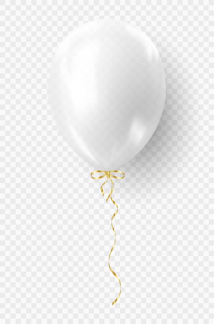 Vettore d realistico palloncino bianco giorno dell'indipendenza degli stati uniti design patriottico