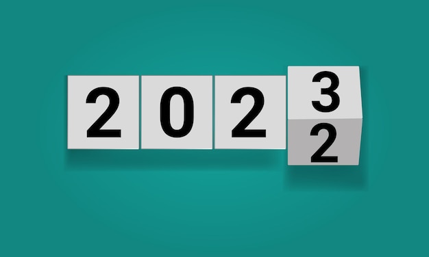 Dadi dal 2022 al 2023, simulazione 3d