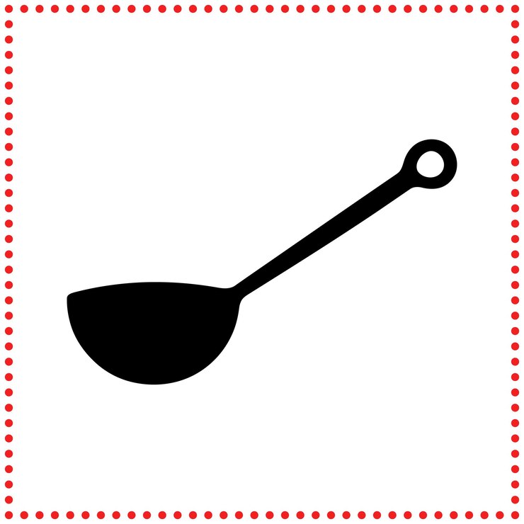 Vettore dalla zuppa allo stufato questo cucchiaio è il partner perfetto per ogni delizioso piatto