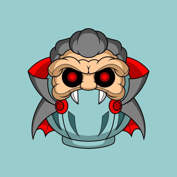 Vettore daruma dracula stile 2