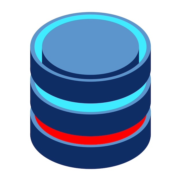Database cloud isometrica Cloud computing e archiviazione di file cloud Tecnologia moderna Tecnologia isometrica